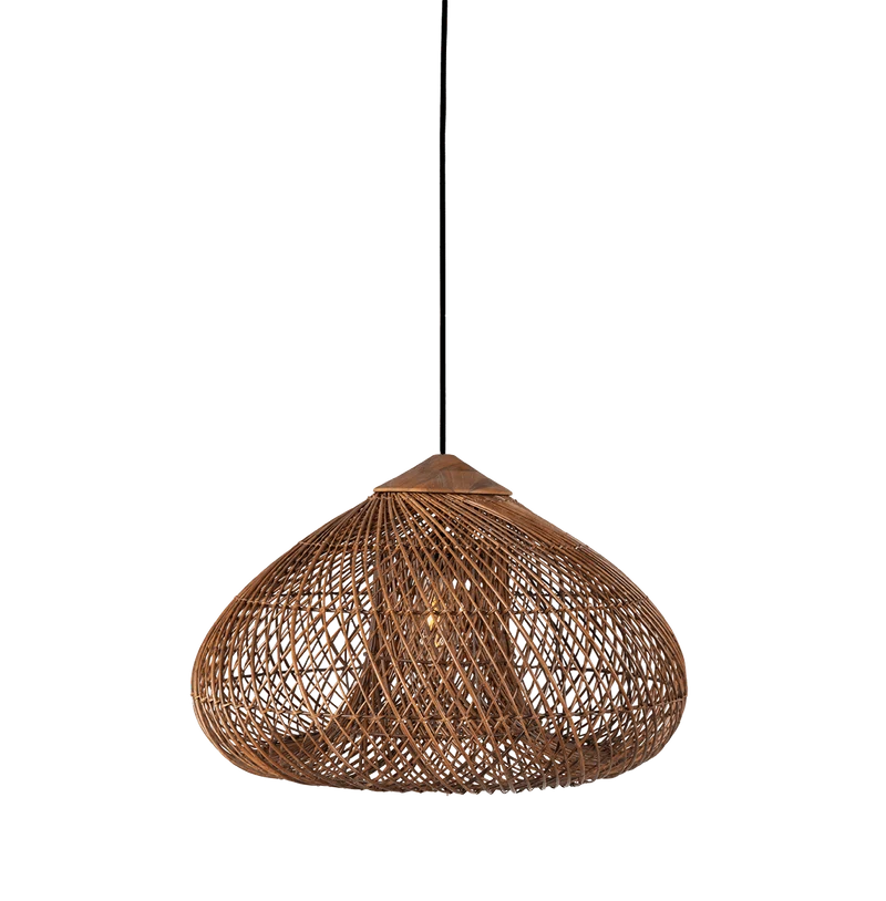 Hängelampe Rattan, braun