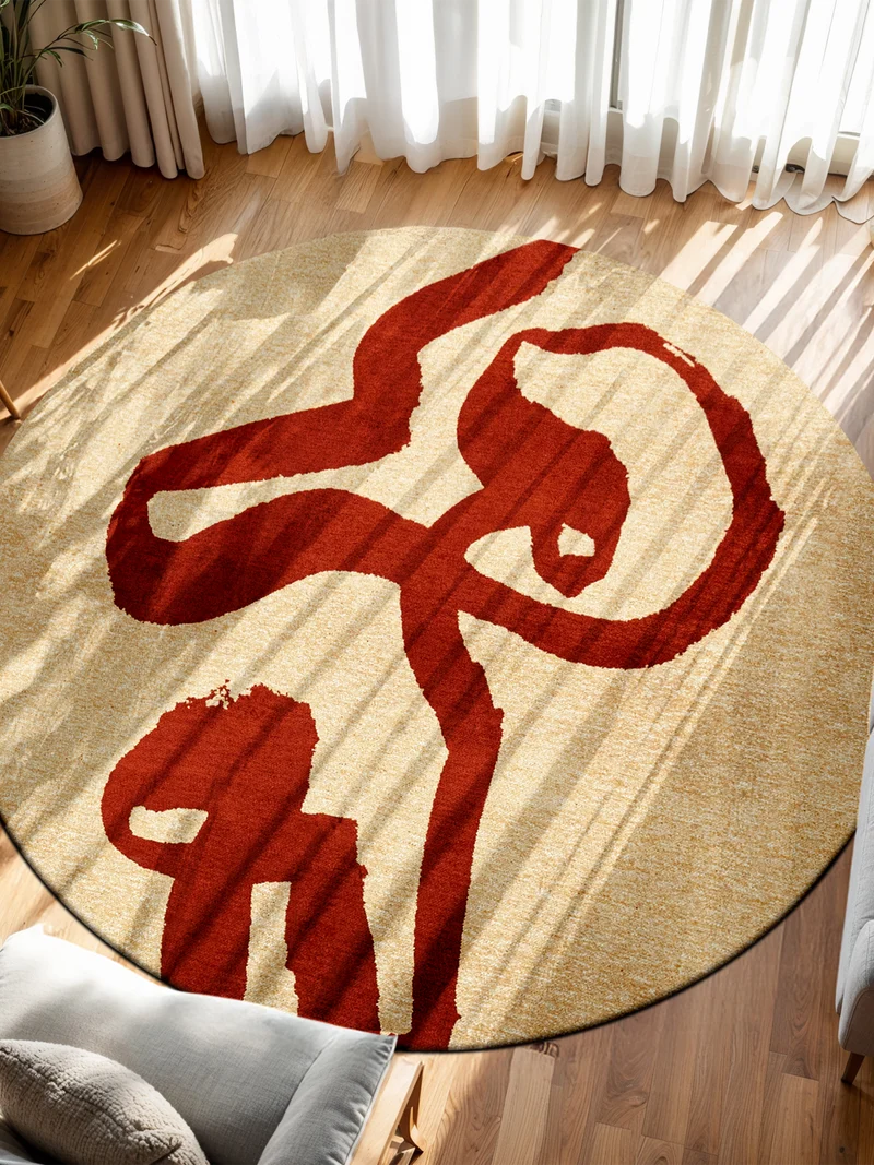 Craft Ribbon Imperial Red Runder Teppich