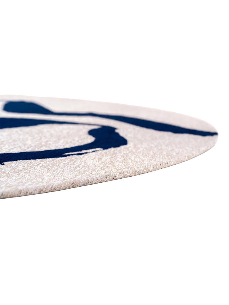 Craft Ribbon Sea Ink Runder Teppich