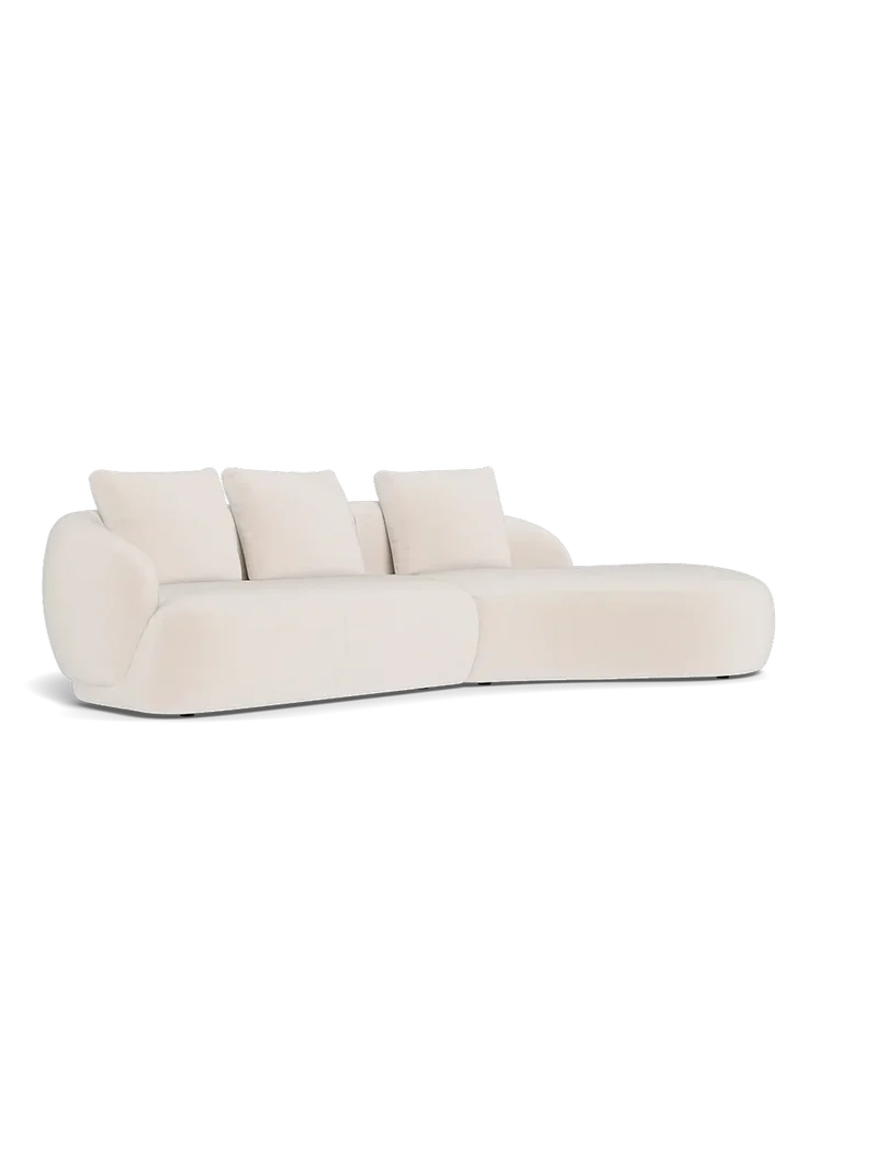 FLEXLUX Torino 2,5-Sitzer mit Récamiere breit rechts