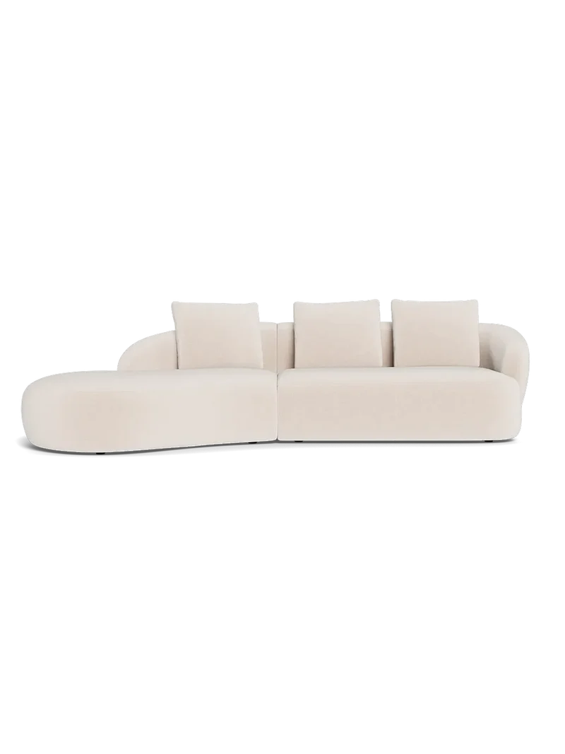 FLEXLUX Torino 2,5-Sitzer mit Récamiere breit links