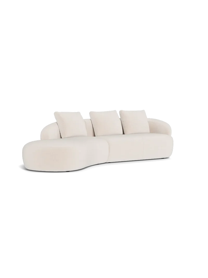 FLEXLUX Torino 2,5-Sitzer mit Récamiere breit links