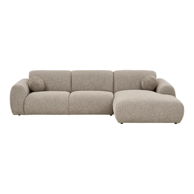 Loungesofa Clio L300cm, steingrau