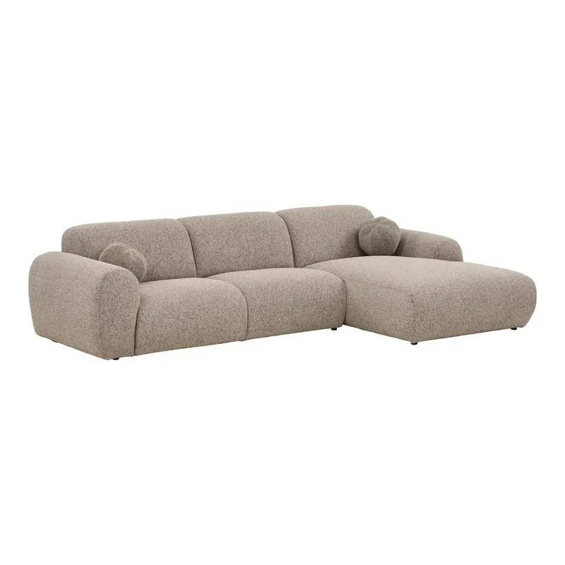 Loungesofa Clio L300cm, steingrau