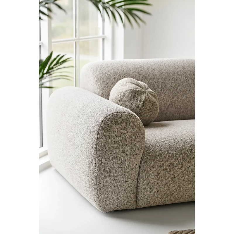 Loungesofa Clio L300cm, steingrau