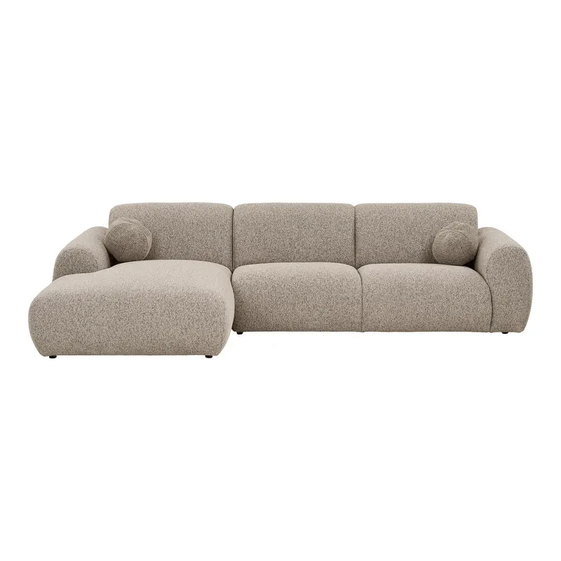 Loungesofa Clio L300cm, steingrau