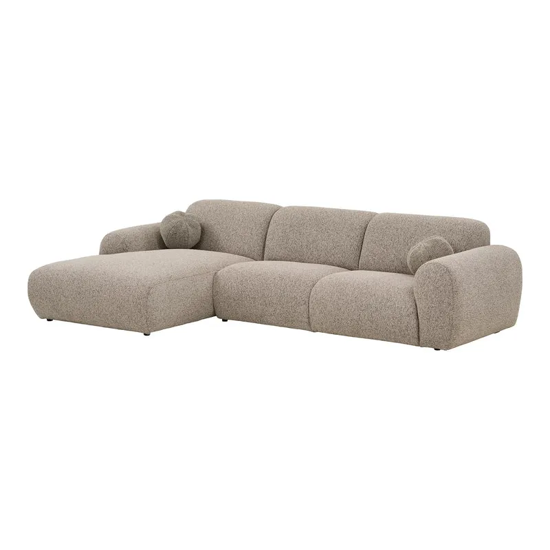 Loungesofa Clio L300cm, steingrau