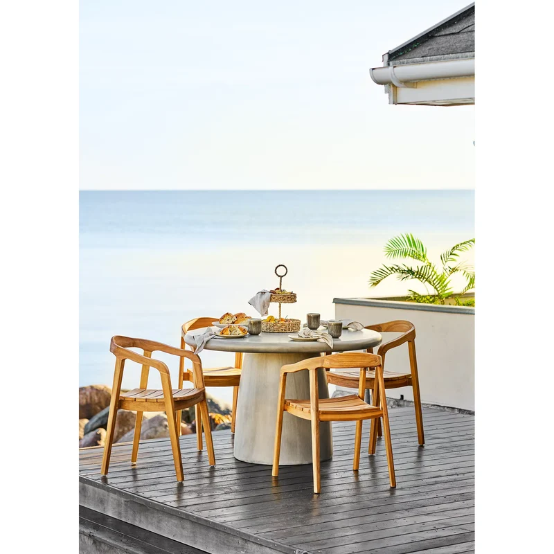 Outdoor Esstisch ø120cm, grau