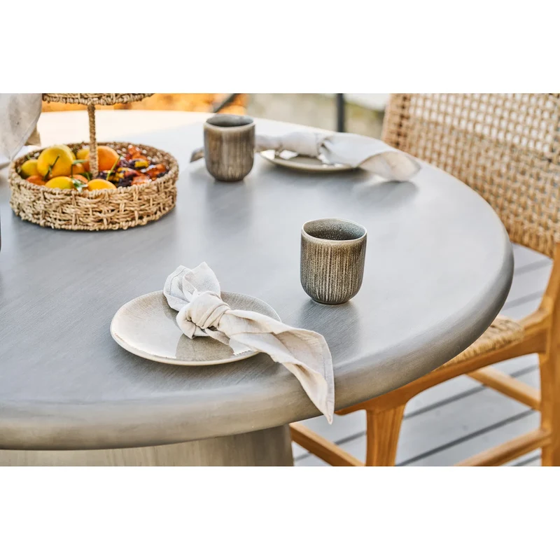 Outdoor Esstisch ø120cm, grau