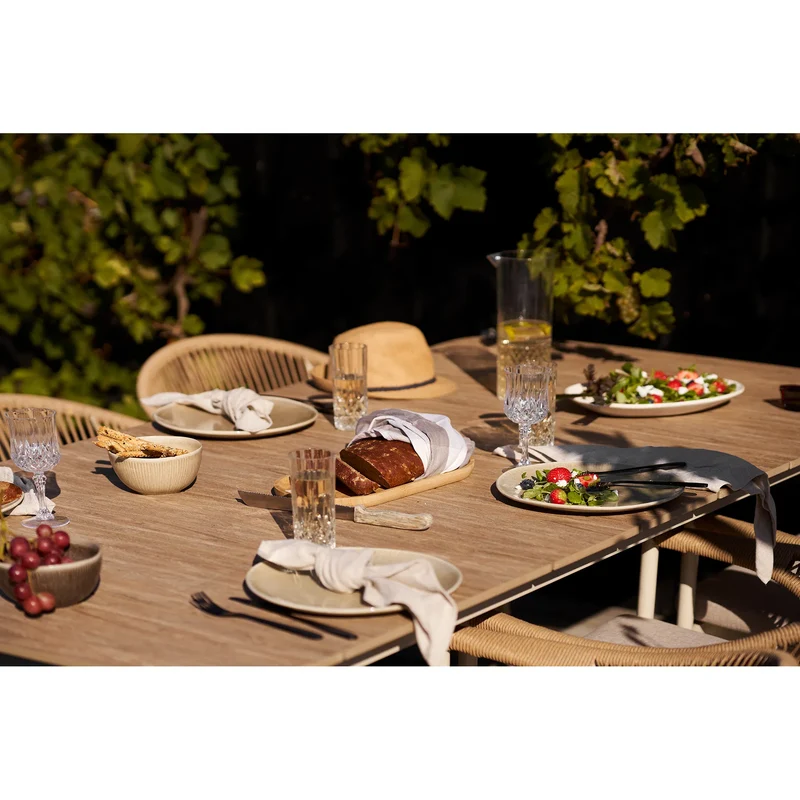 Outdoor Esstisch 200x100cm, sand/natur