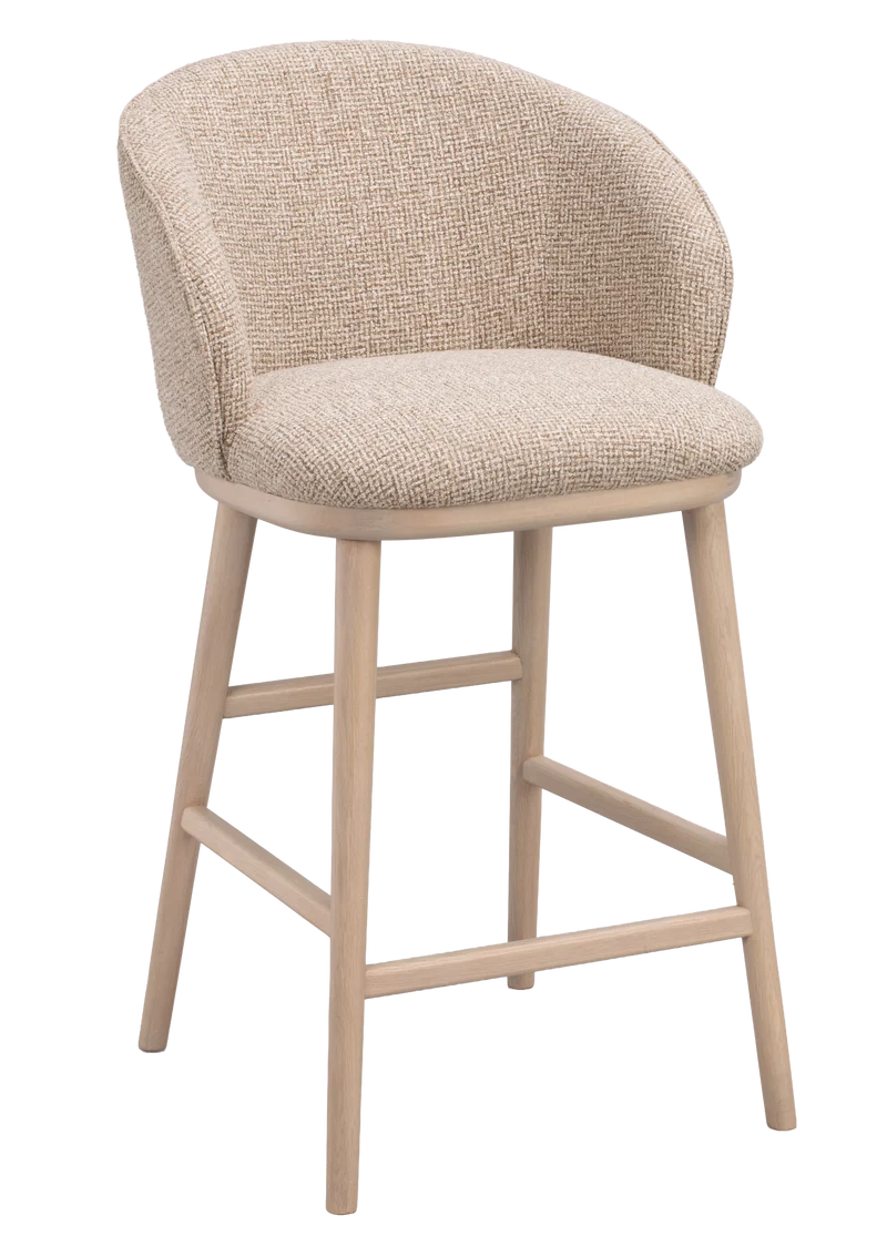 Barstuhl June beige, Eiche hell