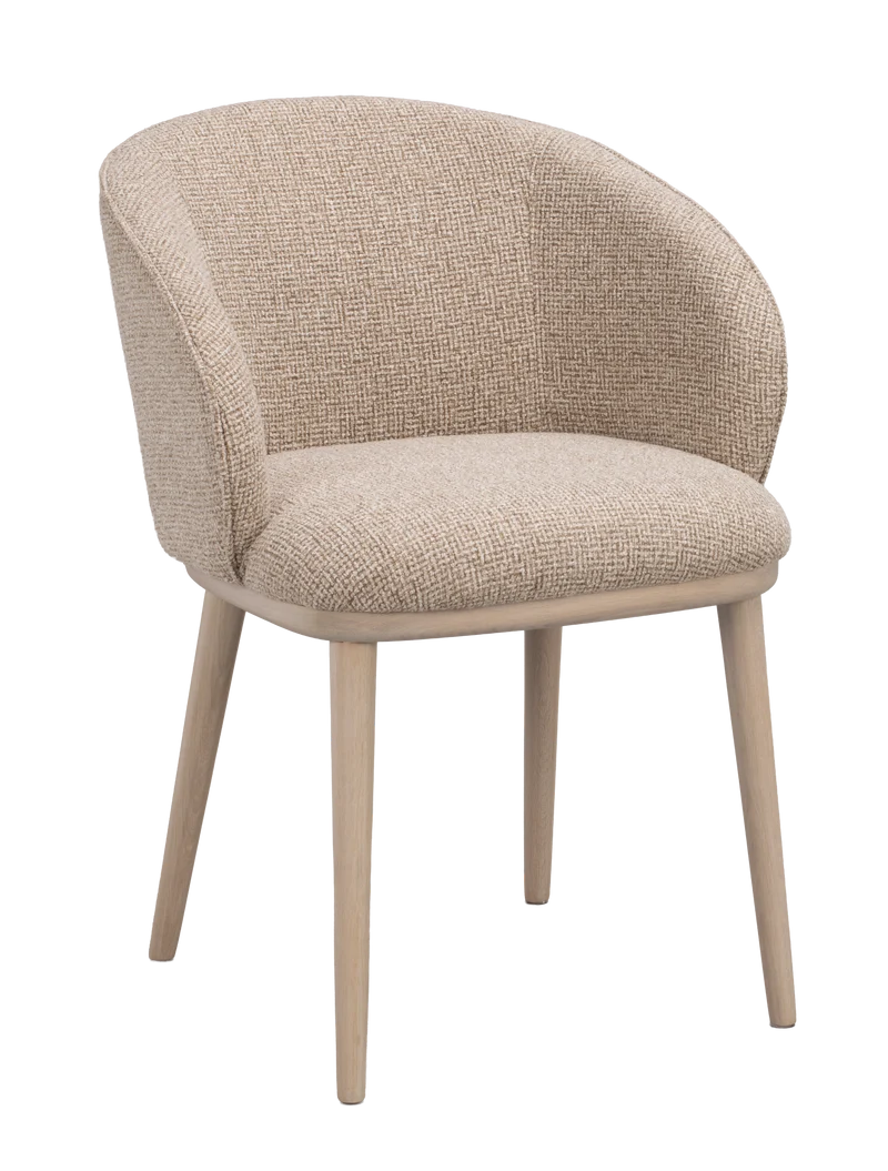 Polsterstuhl June beige, Eiche hell