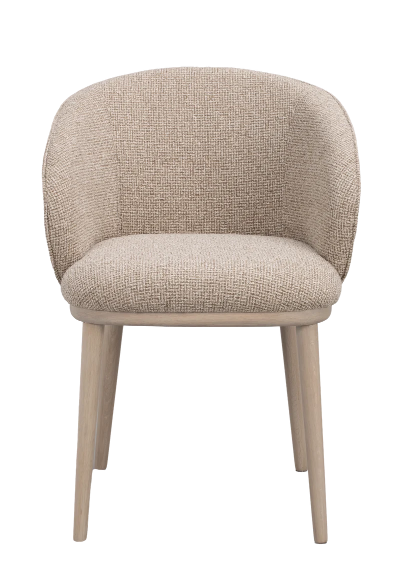 Polsterstuhl June beige, Eiche hell