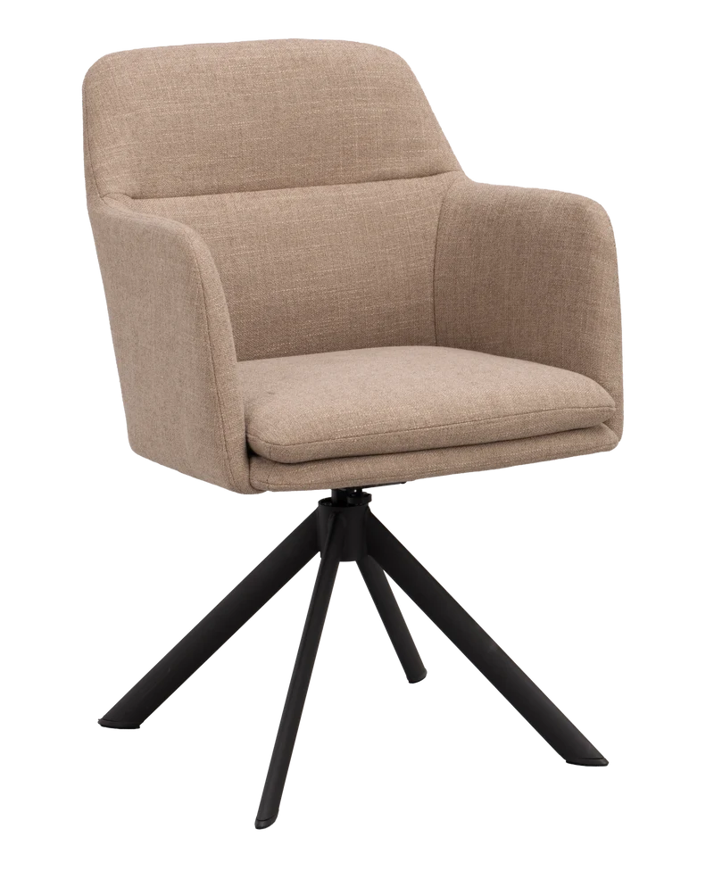 Polsterstuhl Gladstone, braun-beige