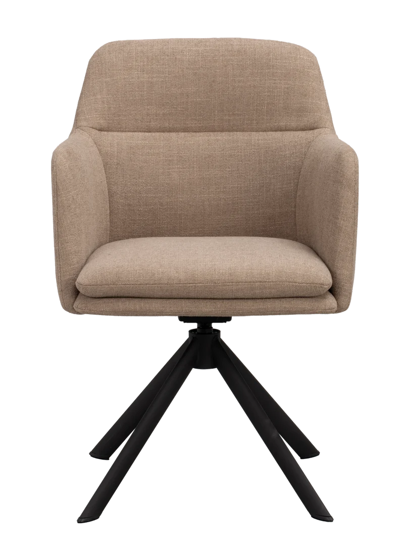 Polsterstuhl Gladstone, braun-beige