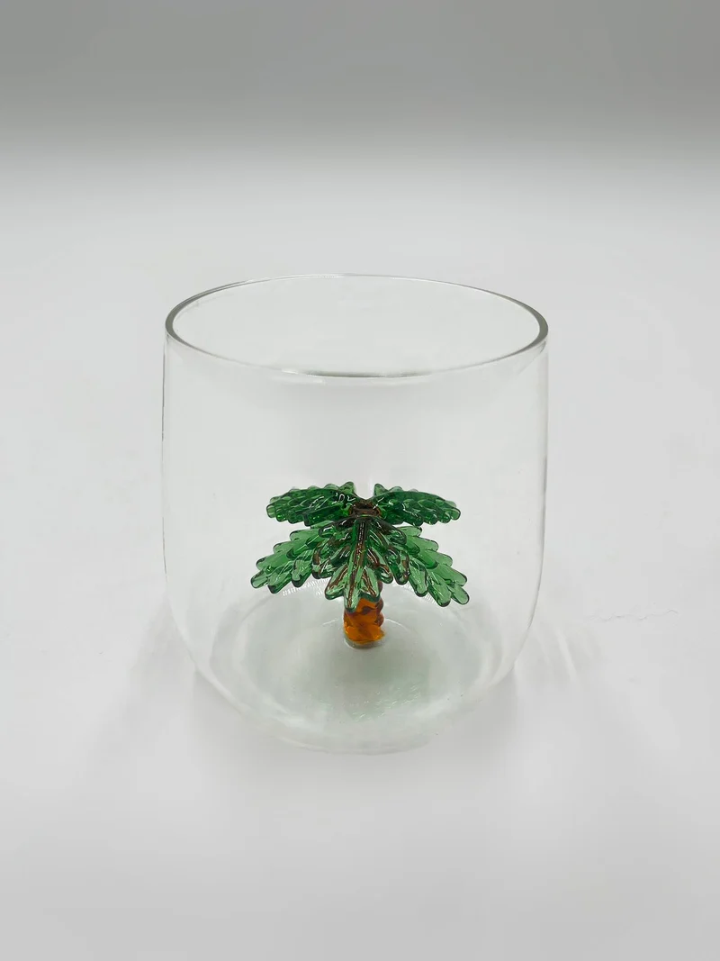 verres 3D palmier