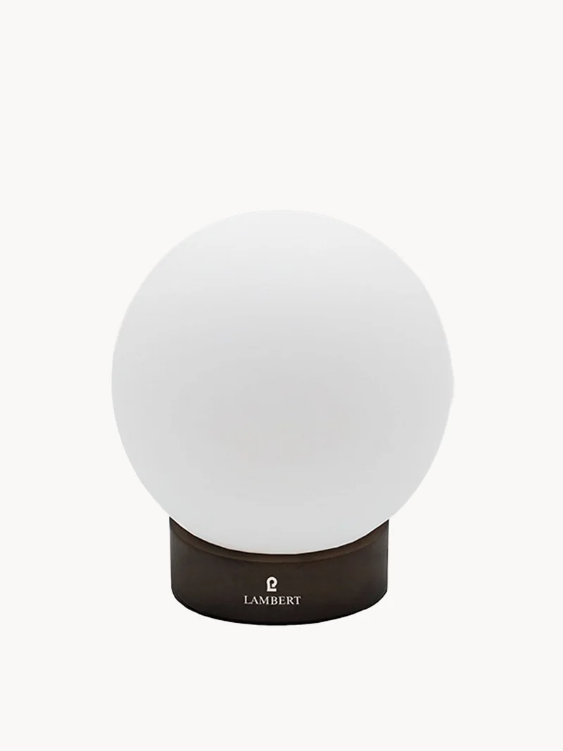 Ballee LED Leuchte mit Holzfuß & Glaszylinder – Varianten Hell & Dunkel, 16 cm