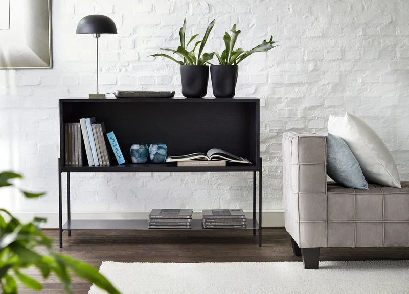 Chelsea Tischleuchte aus Edelstahl – Varianten Nickel & Gold, 54 cm Höhe