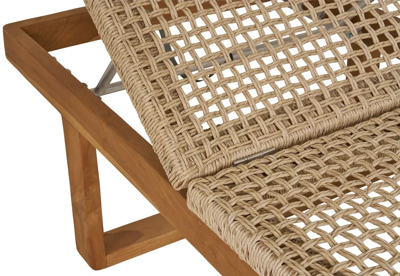 Sonnenliege Teak/Rattan
