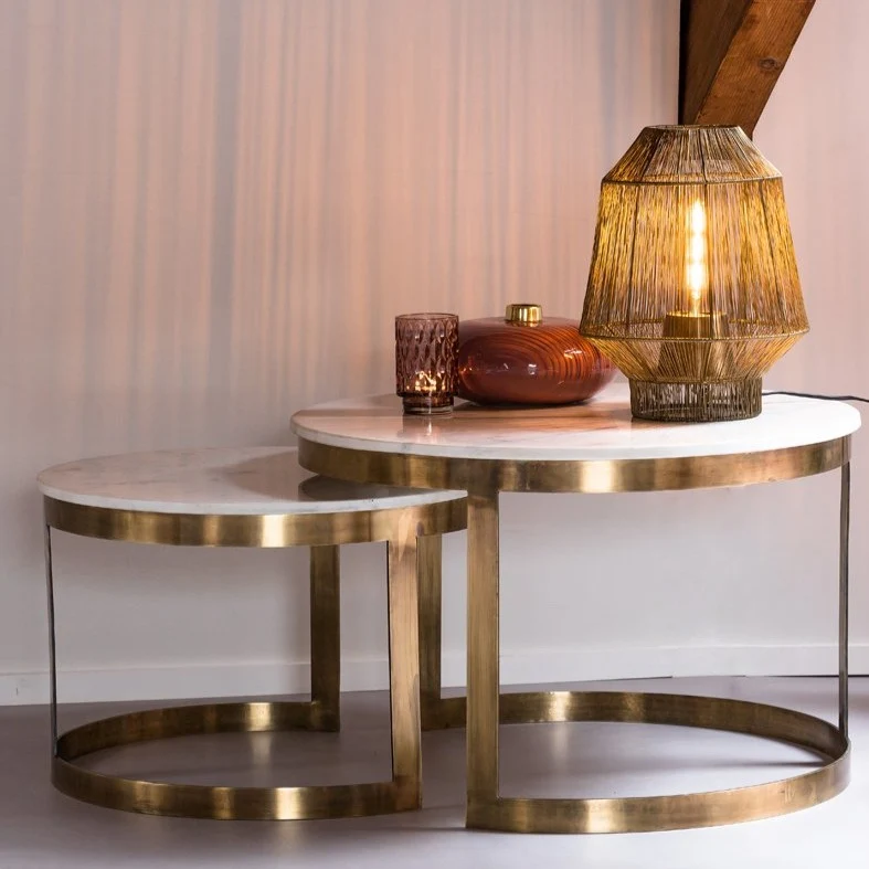 Tischleuchte | "Calla" – antik bronze