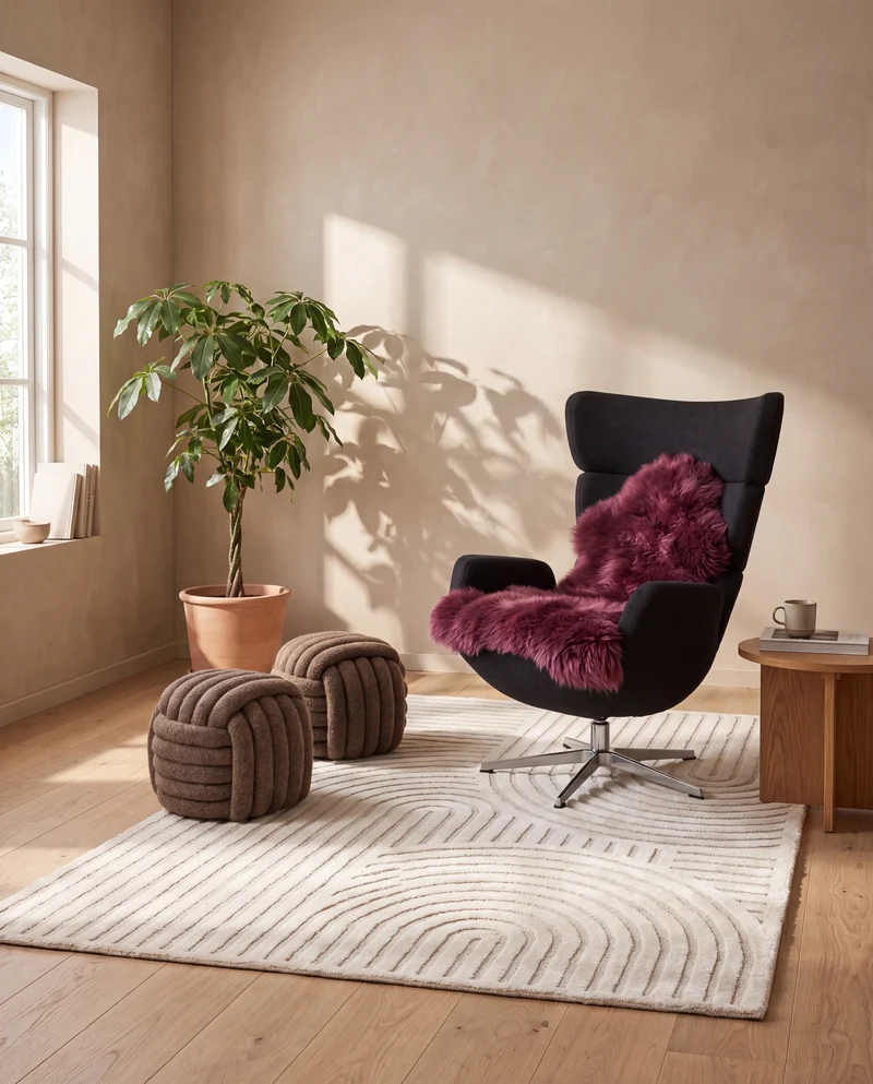 Stoffsessel | "Tommy" in Facet Black mit Kippfunktion