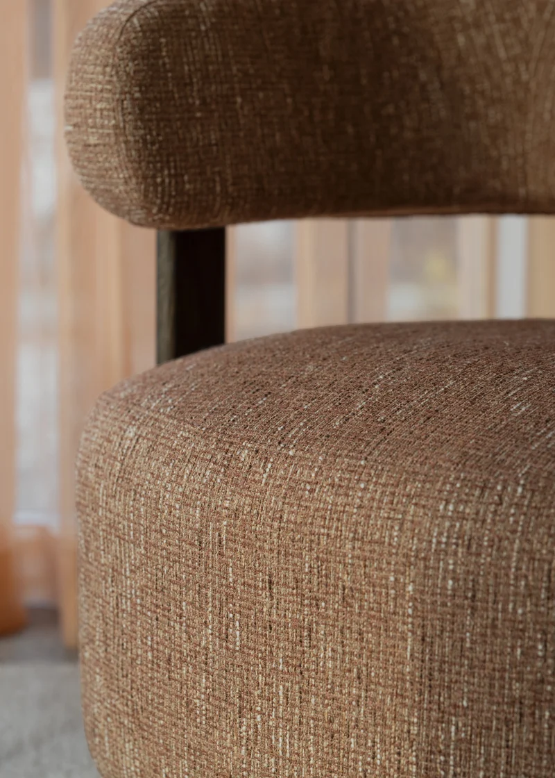 Loungechair safran, Eiche braun