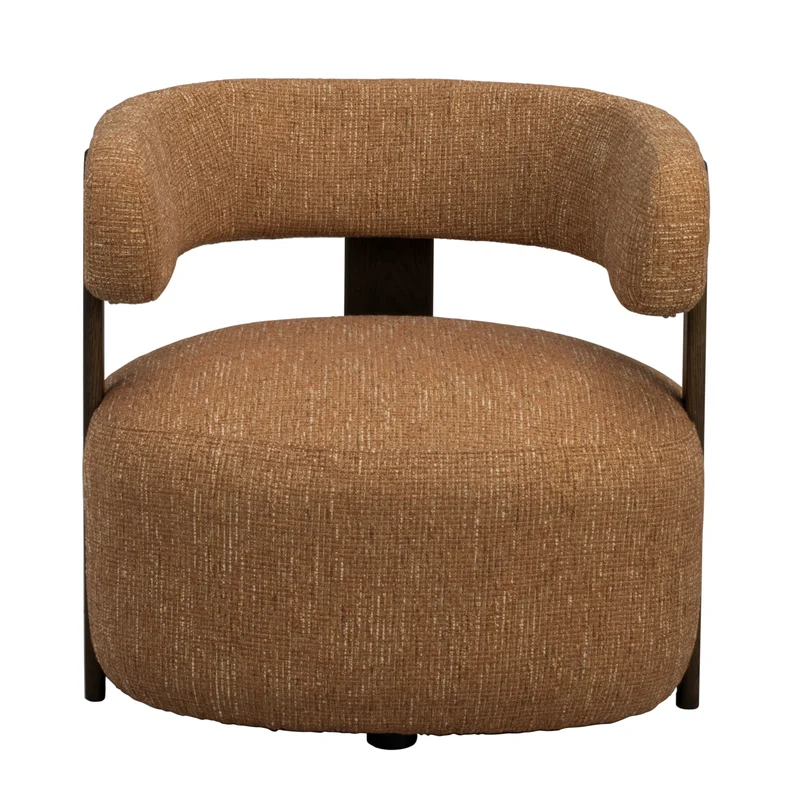 Loungechair safran, Eiche braun