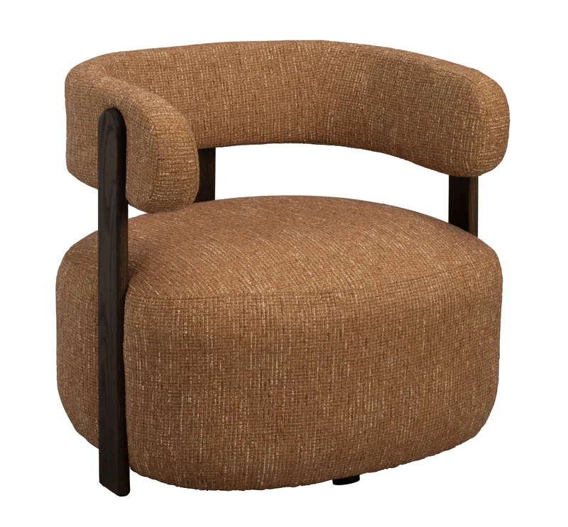Loungechair safran, Eiche braun