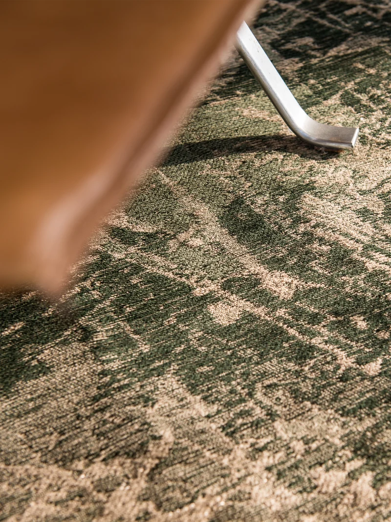 Mad Men Dark Pine Runder Teppich