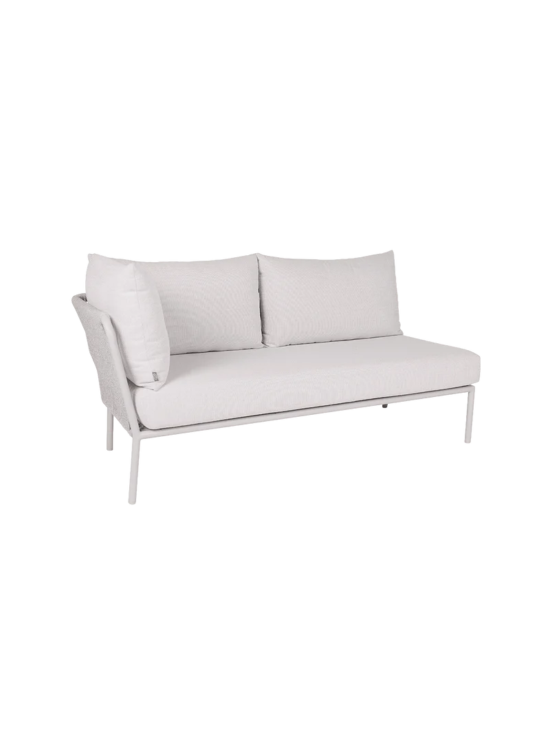 Element Romy Lounge 2-Sitzer Armlehne rechts Aluminium greige Kissen 100% Polyacryl Vanilla