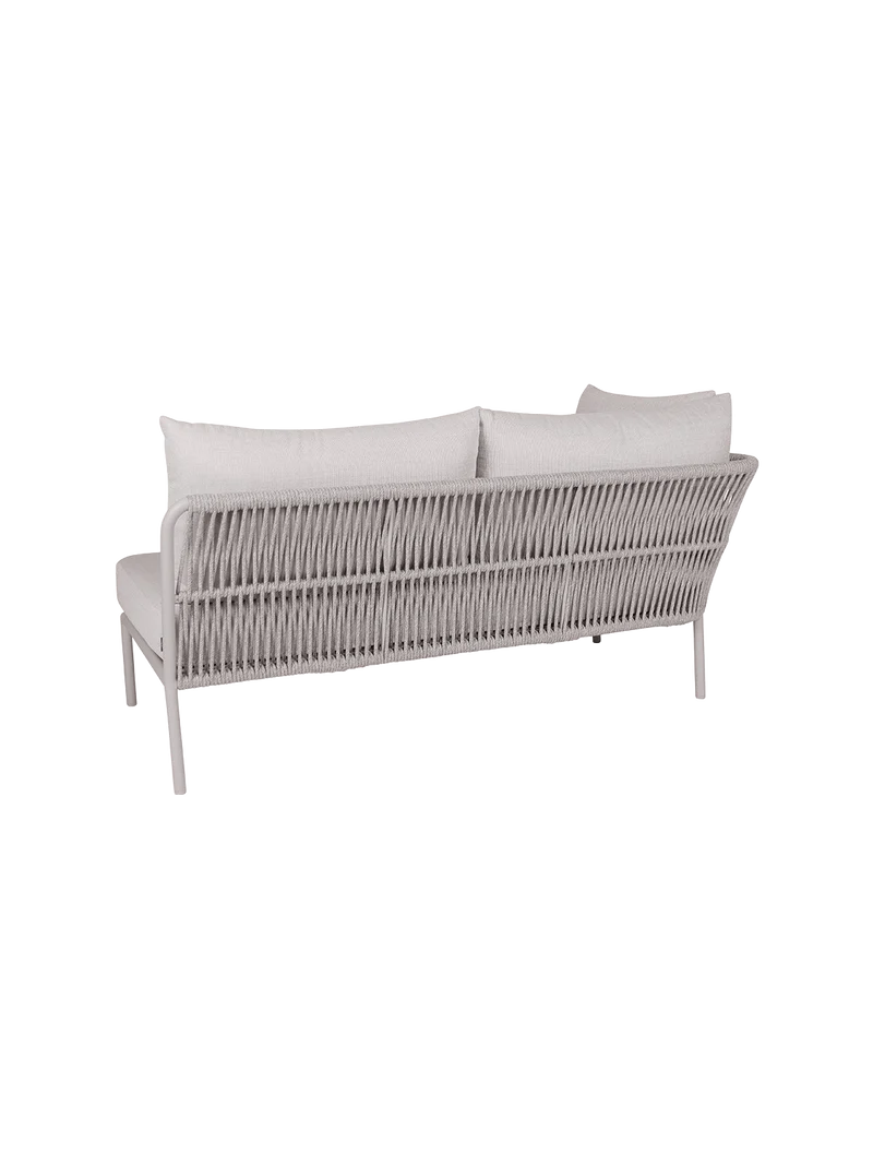 Element Romy Lounge 2-Sitzer Armlehne rechts Aluminium greige Kissen 100% Polyacryl Vanilla