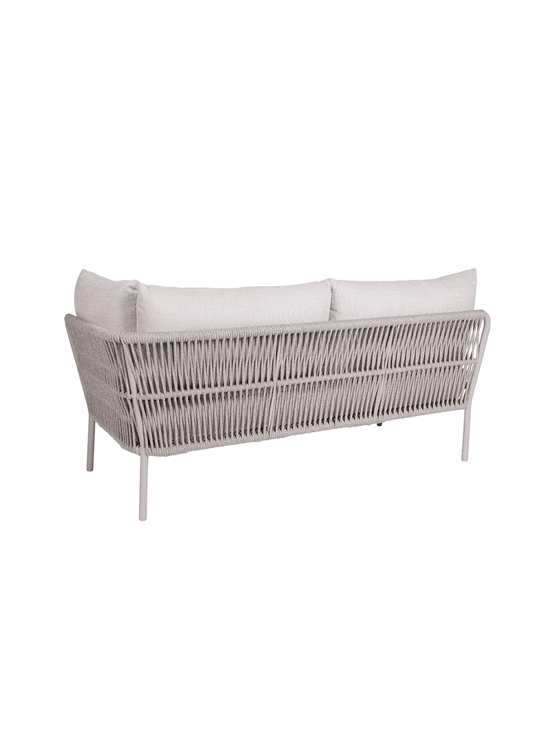 Element Romy Lounge 2-Sitzer Armlehne links Aluminium greige Kissen 100% Polyacryl Vanilla