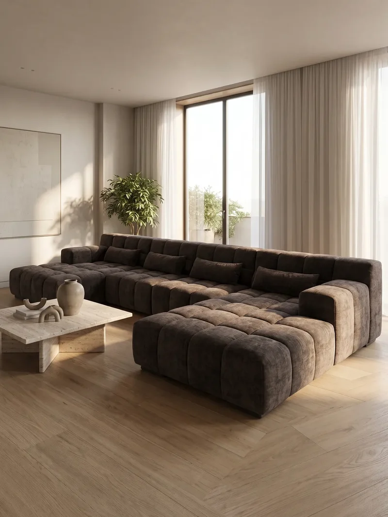 Temple Sofa | "REC links + Element 105 ohne Armteil + Ecke + Element Armteil rechts"