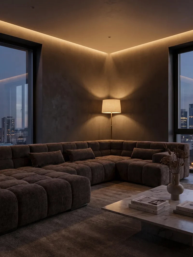 Temple Sofa | "REC links + Element 105 ohne Armteil + Ecke + Element Armteil rechts"