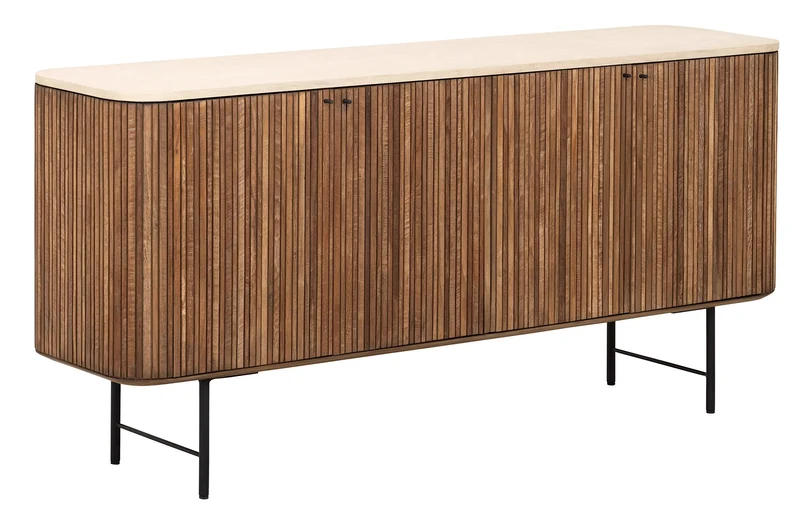 Hohes Sideboard Mata L 180cm, Teakholz