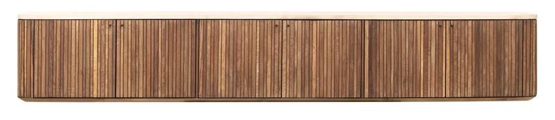 Lowboard Mata L 220cm, Teakholz