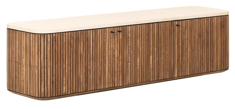 Lowboard Mata L 140cm, Teakholz