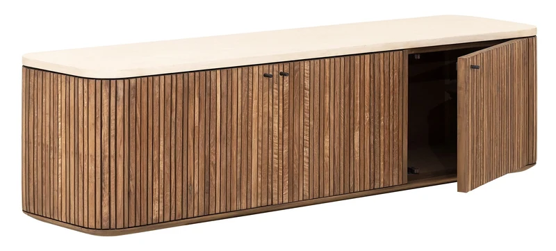 Lowboard Mata L 140cm, Teakholz