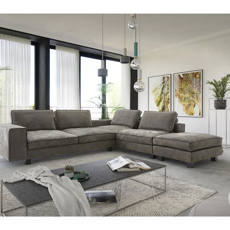 Ecksofa | "Montreal" mit Hocker