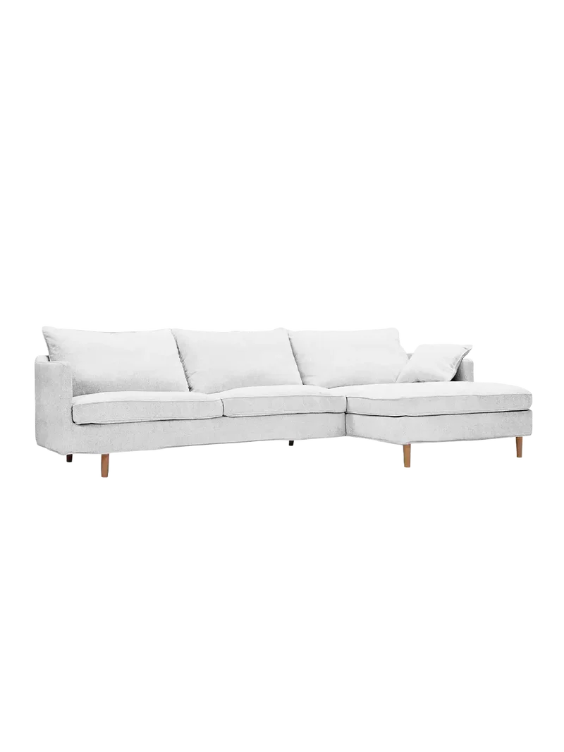 Ecksofa | Carla in Caleido White - Weiß