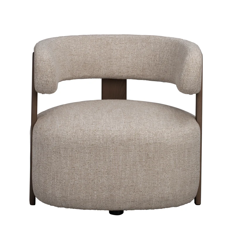 Loungechair beige, Eiche braun