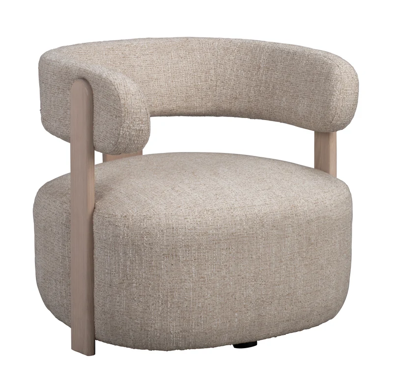 Loungechair beige, Eiche hell