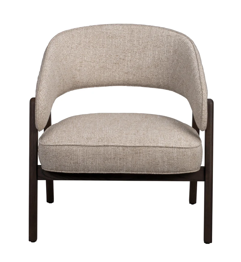 Loungechair Barn beige, Eiche braun