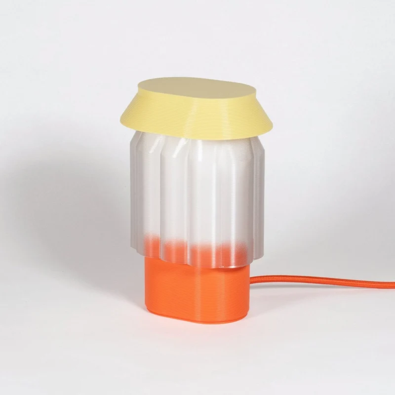 LAMPE NOUR - orange/jaune pastel