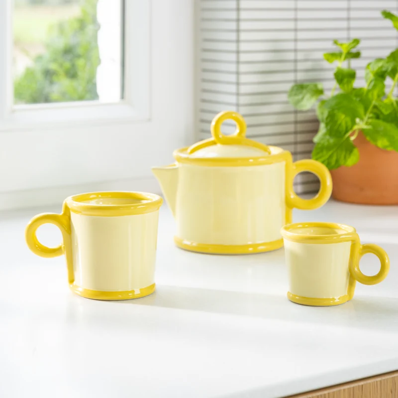 Mug boucle petit jaune lot de 2