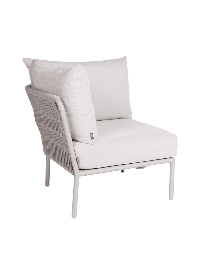 Eckelement Romy Lounge Aluminium greige Kissen 100% Polyacryl Vanilla