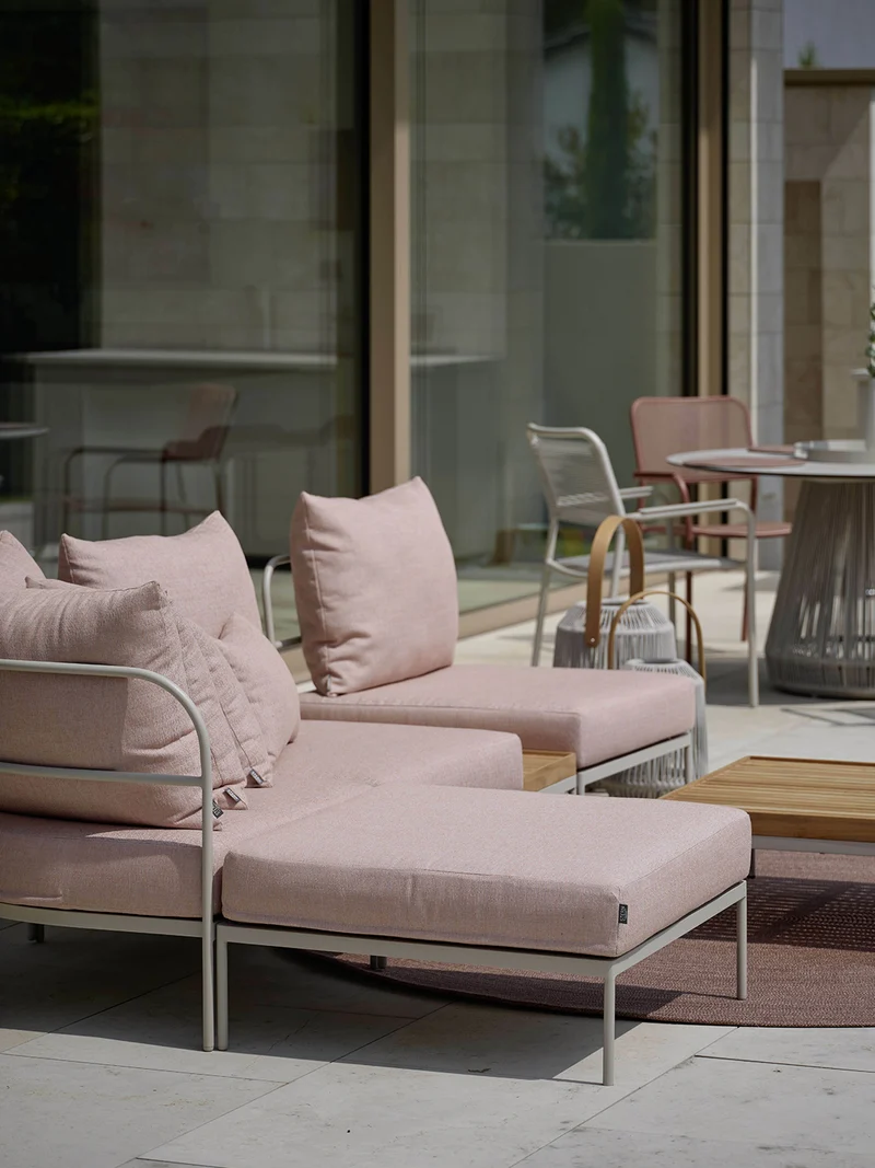 Mittelelement Coco Lounge Aluminium greige Kissen 100% Polyacryl Lychee