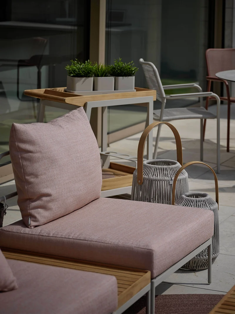 Mittelelement Coco Lounge Aluminium greige Kissen 100% Polyacryl Lychee