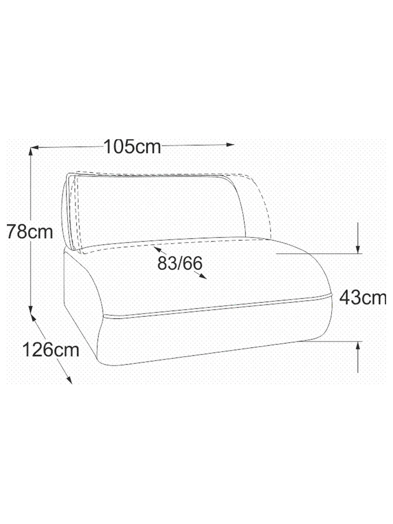 Fluffy Sofa | "Element 105 ohne Armteil (RVM)"