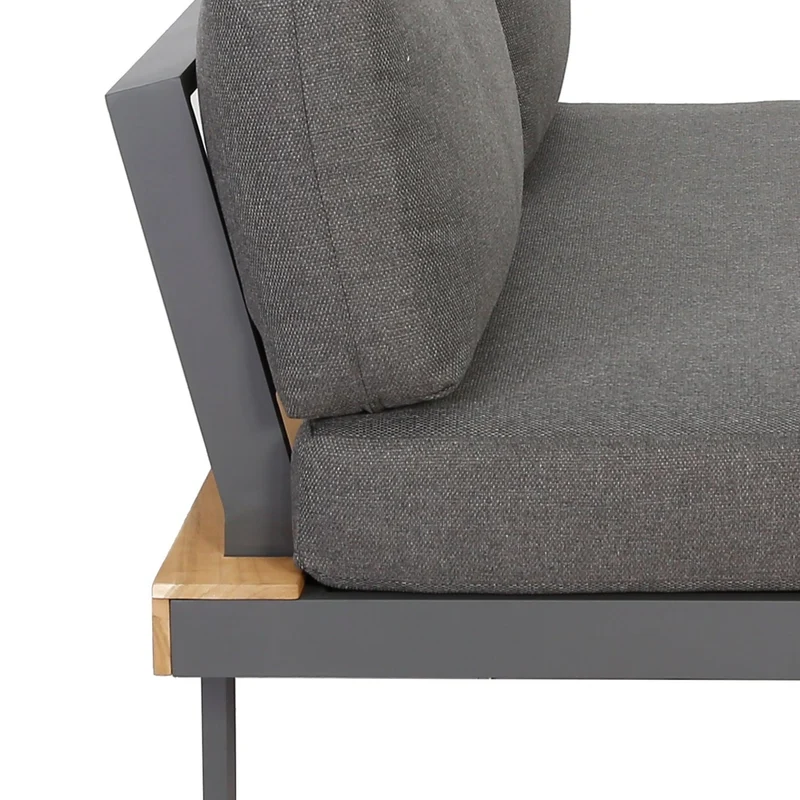 Outdoor Ecklounge Bahamas mit Tisch, Akazie - anthrazit, teak